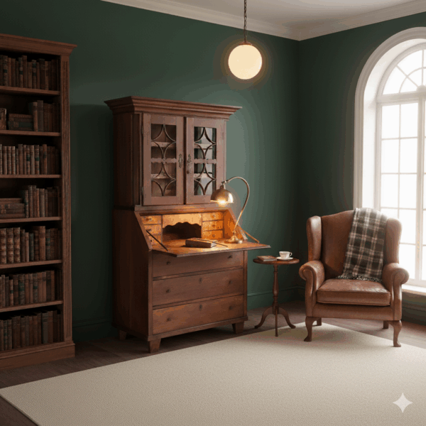 Secretaire Biedermeier 1820 Eiken - Afbeelding 2