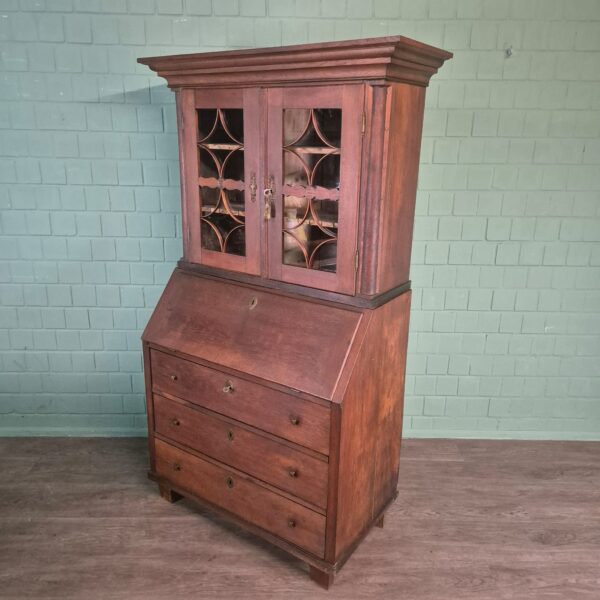 Secretaire Biedermeier 1820 Eiken - Afbeelding 4