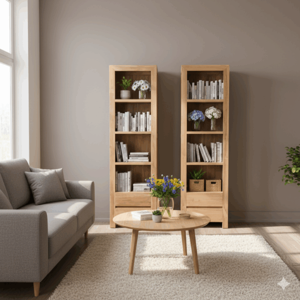 Boekenkast Teak 0,55 m Set - Afbeelding 2