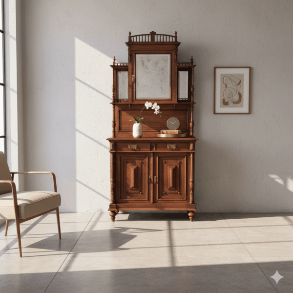 Buffetkast Kast Jugendstil 1910 Noten - Afbeelding 2