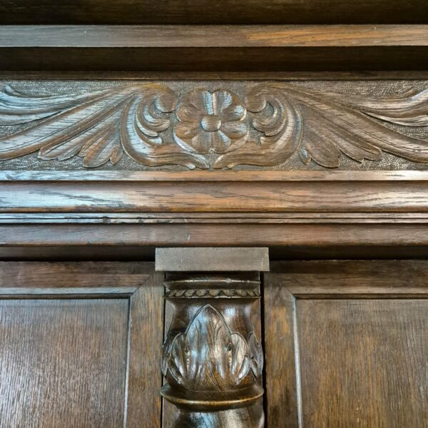 Kast Kledingkast Neo-barok 1910 Eiken - Afbeelding 10