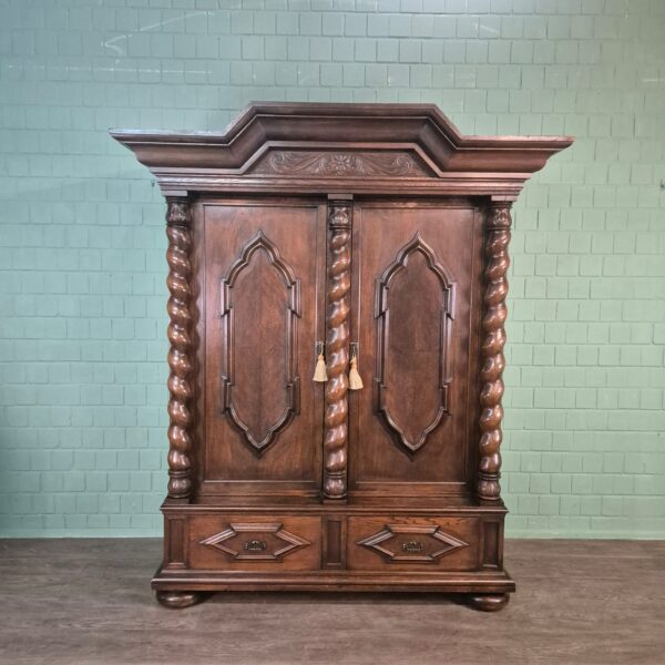 Kast Kledingkast Neo-barok 1910 Eiken - Afbeelding 3
