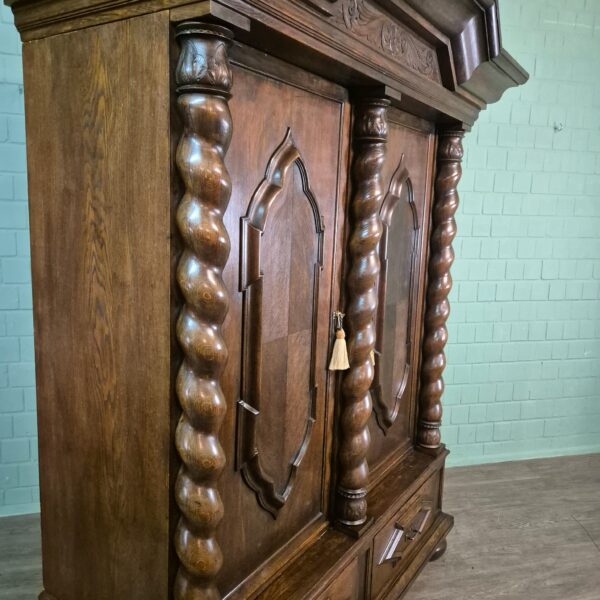 Kast Kledingkast Neo-barok 1910 Eiken - Afbeelding 6