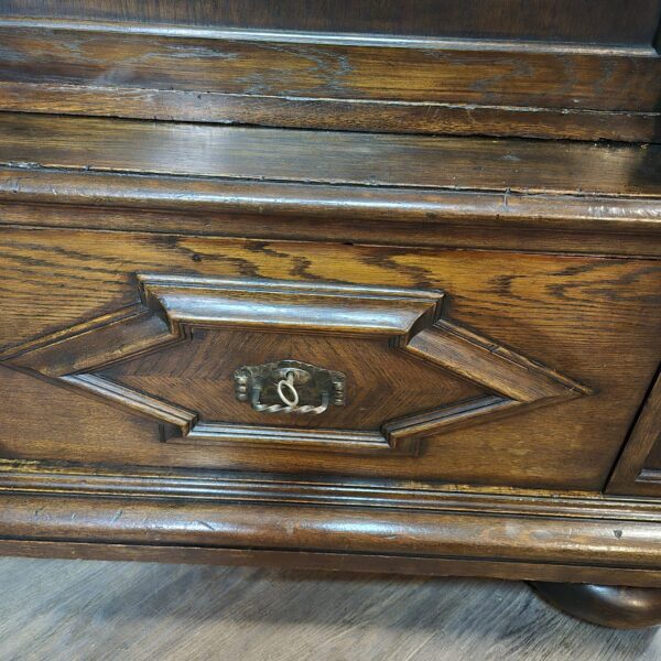 Kast Kledingkast Neo-barok 1910 Eiken - Afbeelding 8