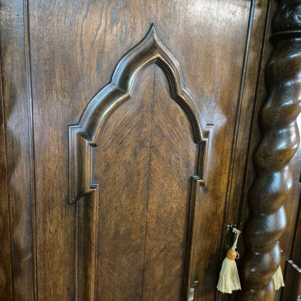 Kast Kledingkast Neo-barok 1910 Eiken - Afbeelding 12
