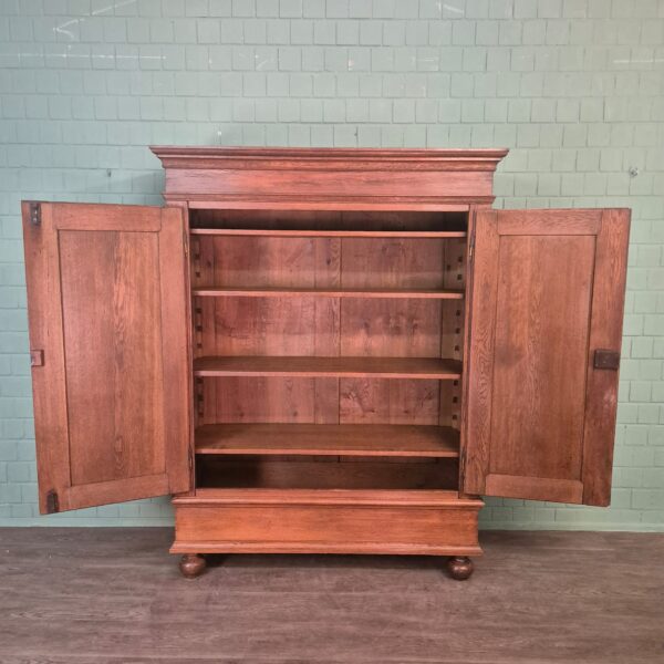 Kast Kledingkast Biedermeier 1840 Eiken - Afbeelding 11