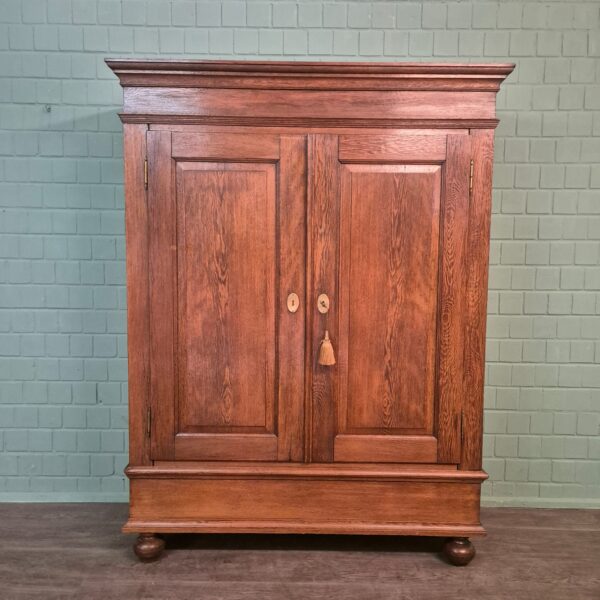 Kast Kledingkast Biedermeier 1840 Eiken - Afbeelding 5