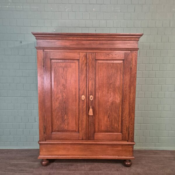 Kast Kledingkast Biedermeier 1840 Eiken - Afbeelding 4