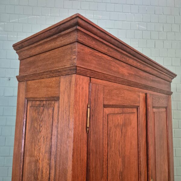 Kast Kledingkast Biedermeier 1840 Eiken - Afbeelding 7