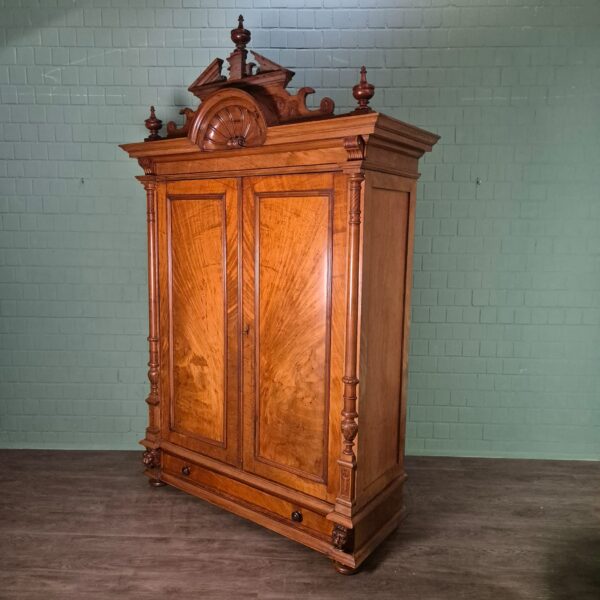 Kast Kledingkast Gründerzeit 1880 Noten - Afbeelding 4