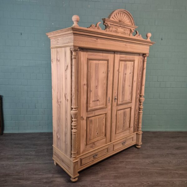 Kast Kledingkast Gründerzeit 1880 Grenen - Afbeelding 4
