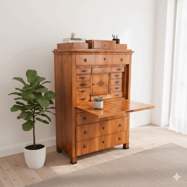 Secretaire Biedermeier 1820 Kersen - Afbeelding 2