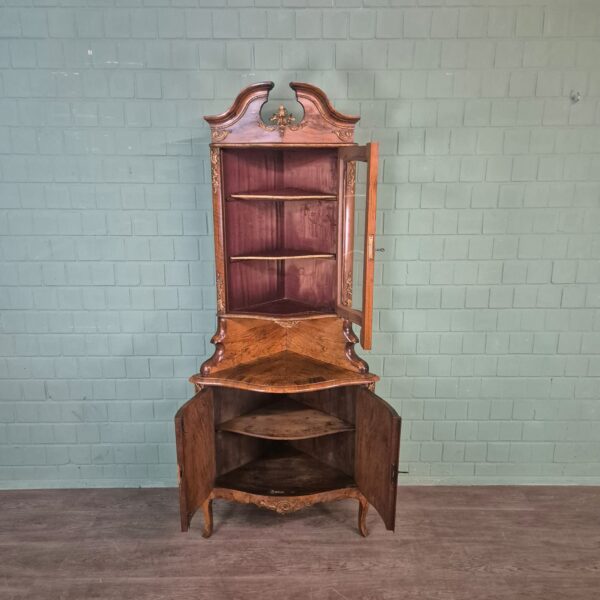 Hoekkast Dresden Barok 1870 Noten - Afbeelding 24