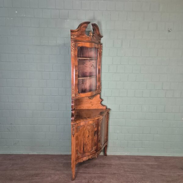Hoekkast Dresden Barok 1870 Noten - Afbeelding 3