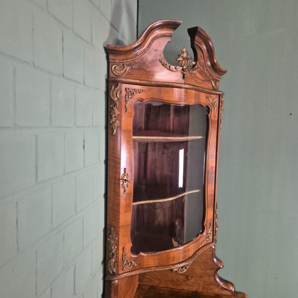 Hoekkast Dresden Barok 1870 Noten - Afbeelding 6
