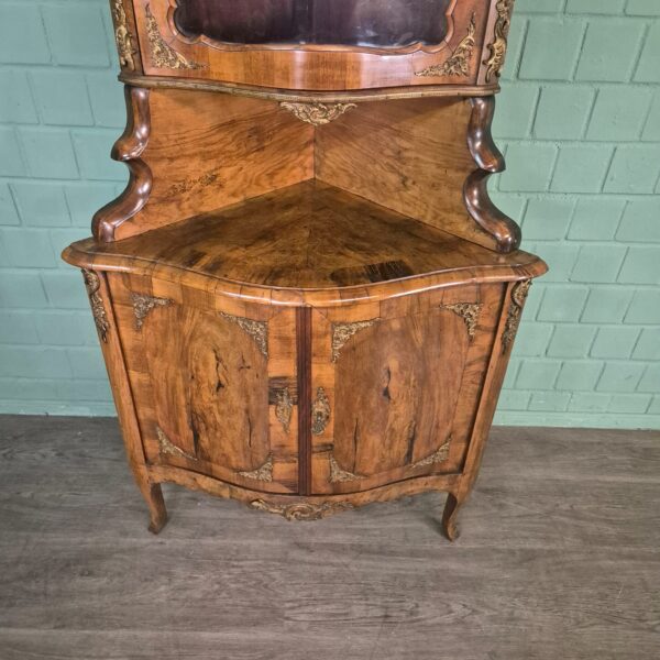 Hoekkast Dresden Barok 1870 Noten - Afbeelding 12