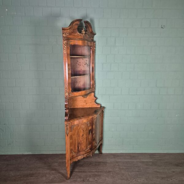 Hoekkast Dresden Barok 1870 Noten - Afbeelding 4