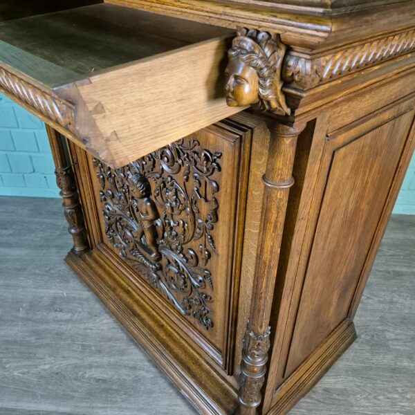 Buffetkast Kast Gründerzeit 1880 Eiken - Afbeelding 17