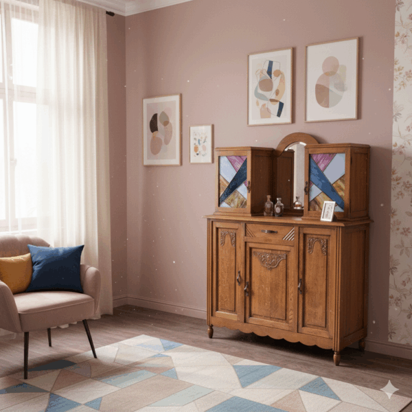 Buffetkast Art-Deco 1930 Eiken - Afbeelding 2