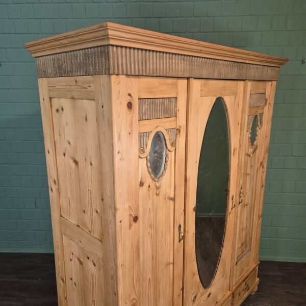 Kast Kledingkast Jugendstil 1910 Grenen - Afbeelding 4
