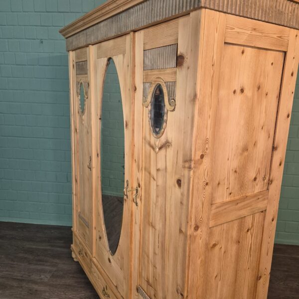 Kast Kledingkast Jugendstil 1910 Grenen - Afbeelding 9