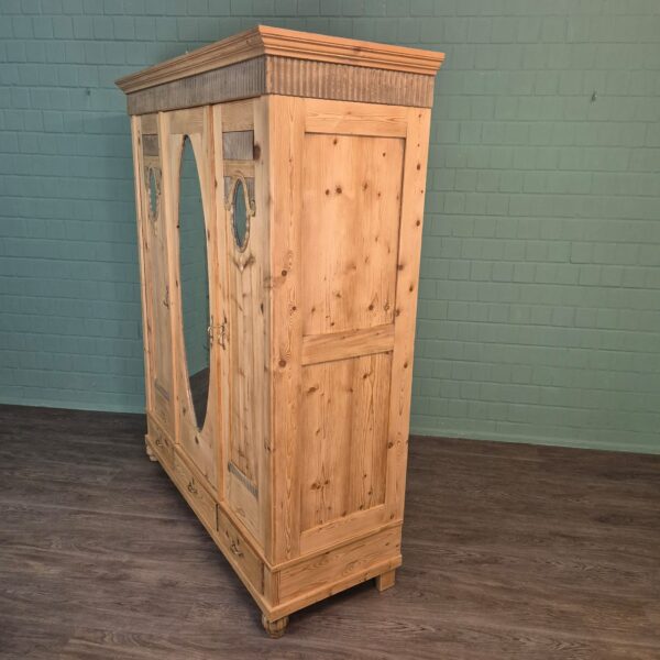 Kast Kledingkast Jugendstil 1910 Grenen - Afbeelding 3
