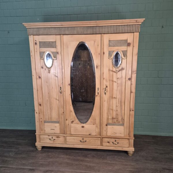 Kast Kledingkast Jugendstil 1910 Grenen - Afbeelding 2