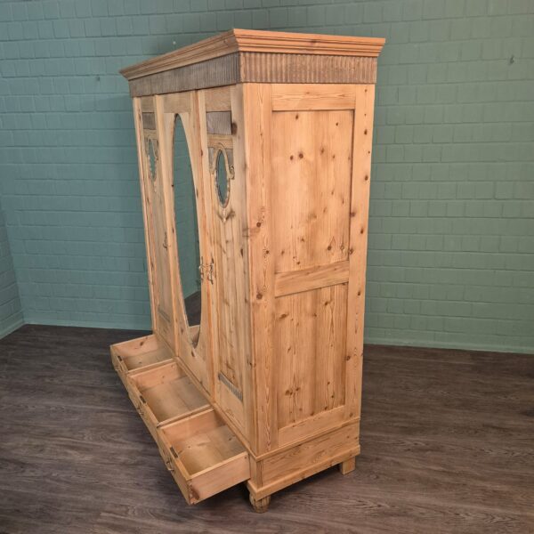Kast Kledingkast Jugendstil 1910 Grenen - Afbeelding 14