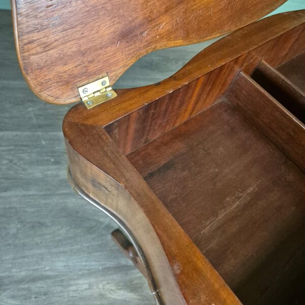 Naaitafeltje Biedermeier 1850 Mahonie - Afbeelding 14