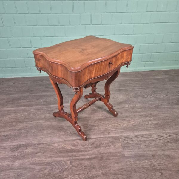 Naaitafeltje Biedermeier 1850 Mahonie - Afbeelding 2