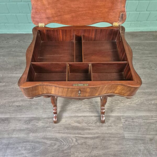 Naaitafeltje Biedermeier 1850 Mahonie - Afbeelding 13