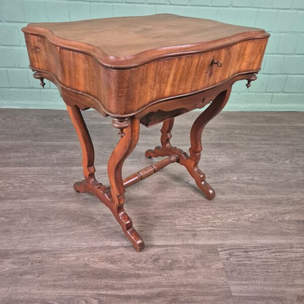 Naaitafeltje Biedermeier 1850 Mahonie - Afbeelding 3