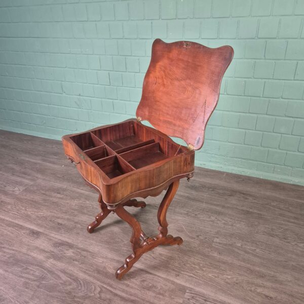 Naaitafeltje Biedermeier 1850 Mahonie - Afbeelding 10