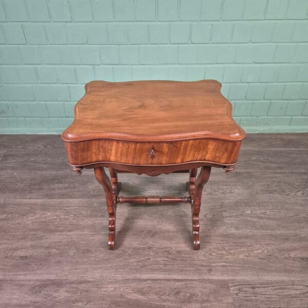 Naaitafeltje Biedermeier 1850 Mahonie - Afbeelding 4