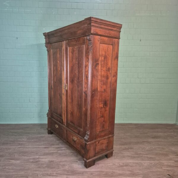 Kast KledingkastGründerzeit 1880 Eiken - Afbeelding 4