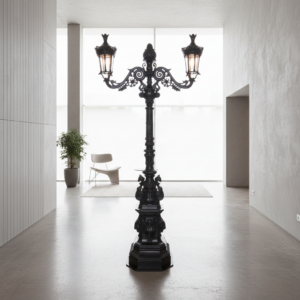 Lantaarn Gietijzer Zwart 3,00 m