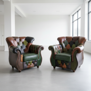 Chesterfield Fauteuil Leder Model Jungle Set