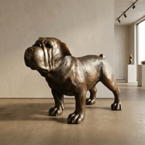 Beeld Hond Bulldog Brons 0,72 m