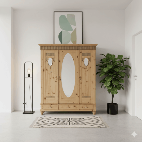 Kast Kledingkast Jugendstil 1910 Grenen - Afbeelding 18