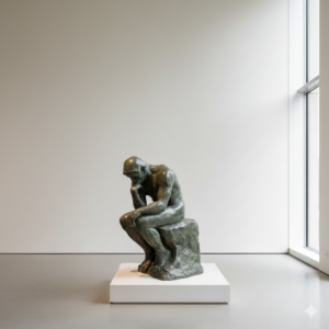 Beeld Tuinbeeld De Denker Brons 1,25 m