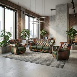 Chesterfield Bankstel Model Jungle 3-1-1 Leder