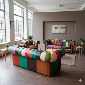 Chesterfield Bankstel Model Carnaval 3-2-1 Leder