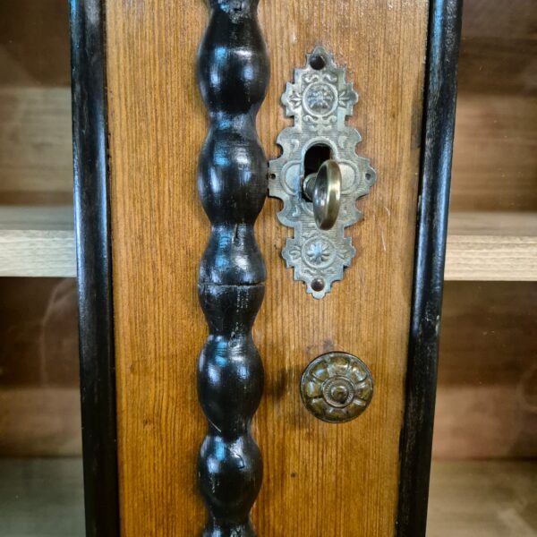 Vitrine Servieskast Louis Philippe 1860 Berkenhout - Afbeelding 11