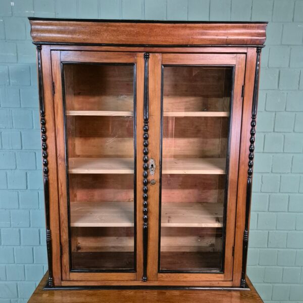 Vitrine Servieskast Louis Philippe 1860 Berkenhout - Afbeelding 12