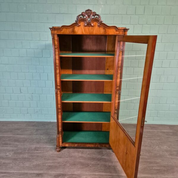 Servieskast Vitrine Biedermeier 1860 Noten - Afbeelding 14