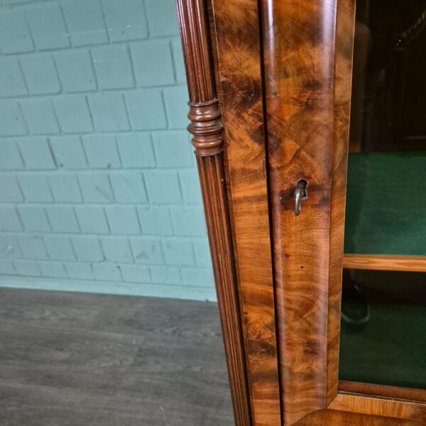 Servieskast Vitrine Biedermeier 1860 Noten - Afbeelding 6