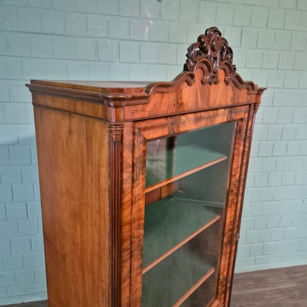Servieskast Vitrine Biedermeier 1860 Noten - Afbeelding 5