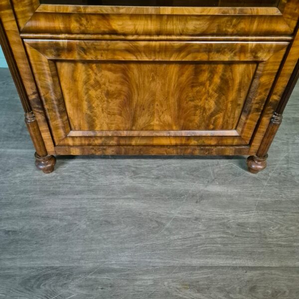 Servieskast Vitrine Biedermeier 1860 Noten - Afbeelding 8