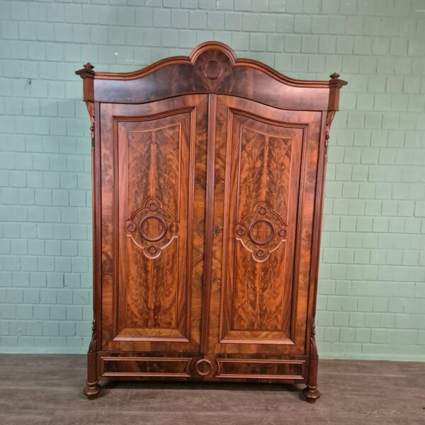 Kast Kledingkast Louis Philippe 1860 Noten - Afbeelding 3