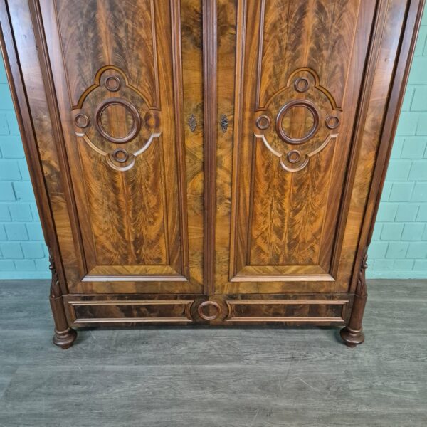 Kast Kledingkast Louis Philippe 1860 Noten - Afbeelding 8